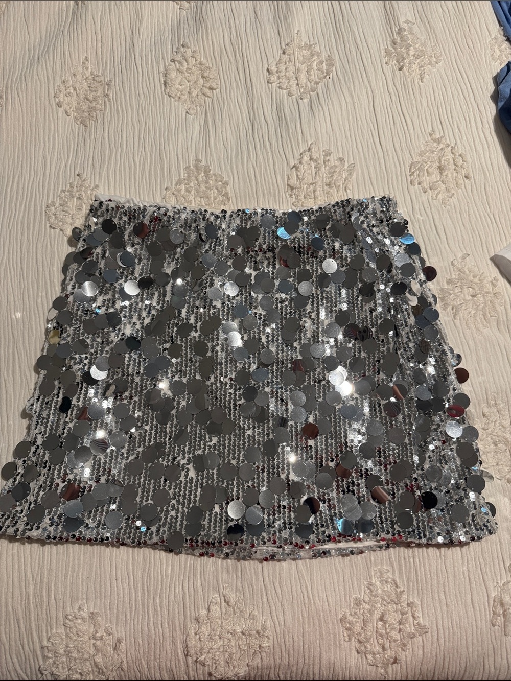 silver skirt